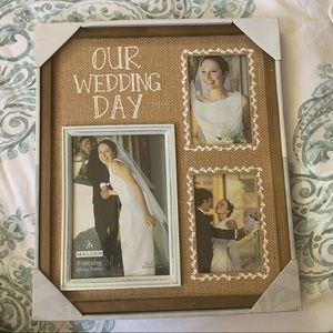 Brand new burlap farmhouse wedding frame